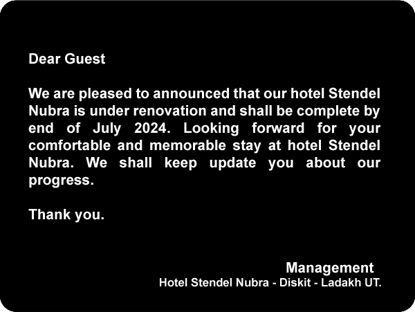 Hotel Stendel Nubra